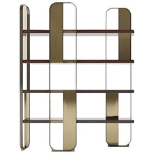 将图片加载到图库查看器,China modern creative design metal wooden bookshelf fashionable elegant shelf for studio study office