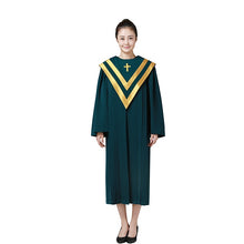 將圖片載入圖庫檢視器 Unisex Choir Gowns Ladies Mens Priest Gown Preachers Church Graduation Sabbath Anthem Party Outfit Church 3 Color Choir Robe