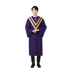 將圖片載入圖庫檢視器 Unisex Choir Gowns Ladies Mens Priest Gown Preachers Church Graduation Sabbath Anthem Party Outfit Church 3 Color Choir Robe