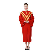 將圖片載入圖庫檢視器 Unisex Choir Gowns Ladies Mens Priest Gown Preachers Church Graduation Sabbath Anthem Party Outfit Church 3 Color Choir Robe