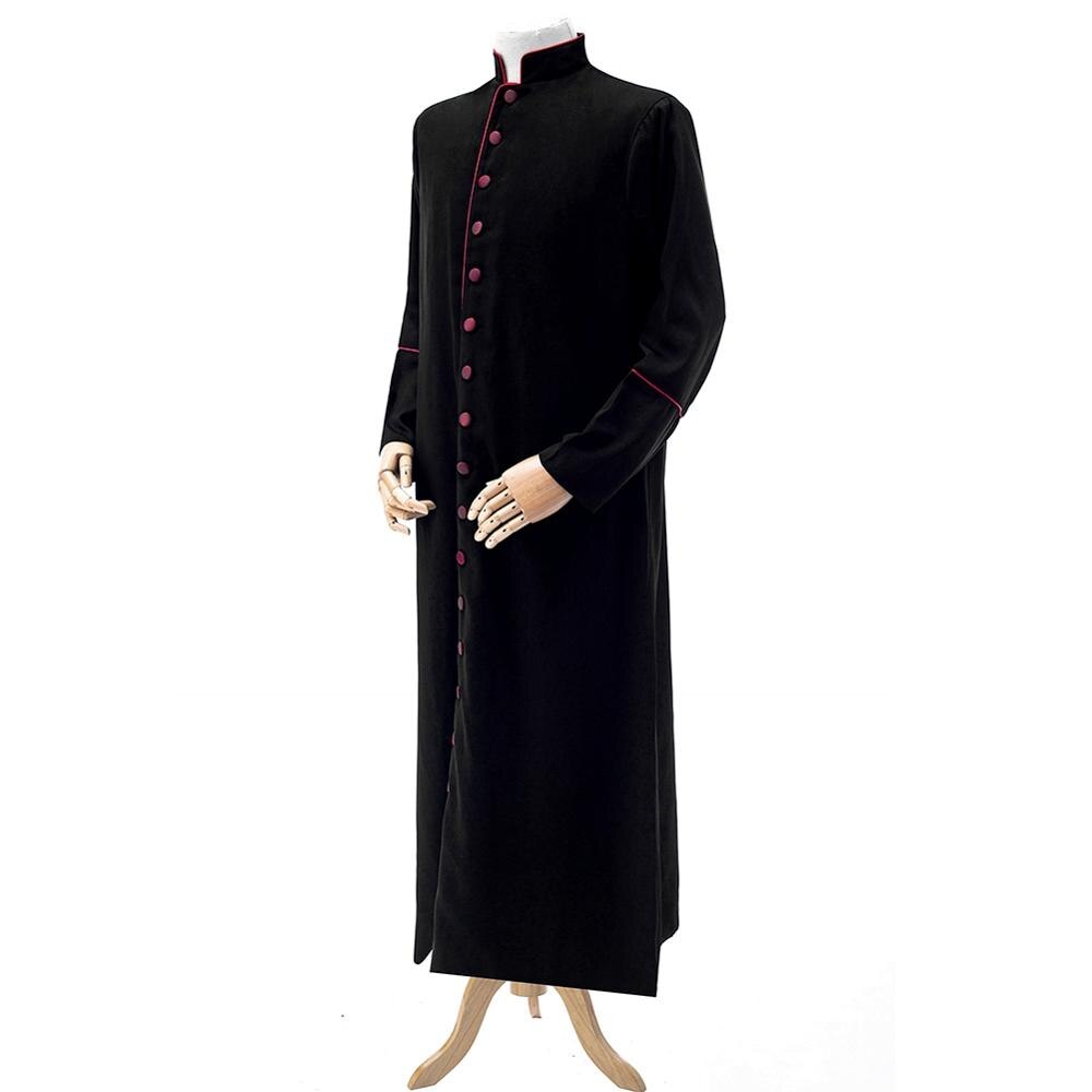 Church Priest Cassock Clergy Robe Preacher Women Man Missionary Liturgical Single Breasted Minister Choir Vestments