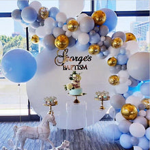 Load image into Gallery viewer, Clear Acrylic Plinth Stand metal Cylinder Pedestals flower dessert Display Platform for Wedding baby shower kids Birthday Party