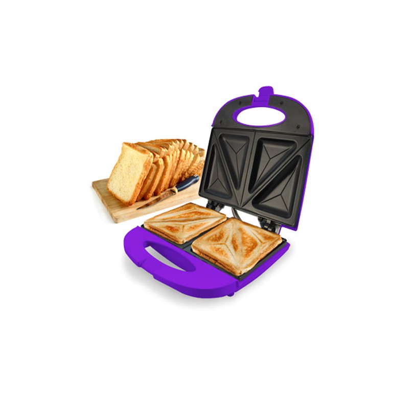Colorful electric JOCCA SANDWICHERA with 750W. Automatic and non-stick bread toaster double heating for home