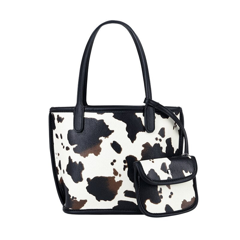 Cow Pattern Vegetable Basket Portable Shopping Bag Luxury Handbags Women Bags Designer Bags for Women 2020 Crossbody Bag