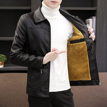 將圖片載入圖庫檢視器 Crocodile Brand 2021 Men's Self-cultivation Korean Style Leather Jacket Youth