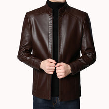 將圖片載入圖庫檢視器 Crocodile Brand Men's Leather Jacket Streetwear Casual Blazer Jackets Male Outerwear Men Leather Suit Jacket Men Slim Fit Short Coat Spring Autumn