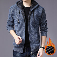 Load image into Gallery viewer, Crocodile brand male Jumper winter warm Coat sweater coat men Winter Fleece Sweater Knitwear Cardigan Plus Size Knitted wear