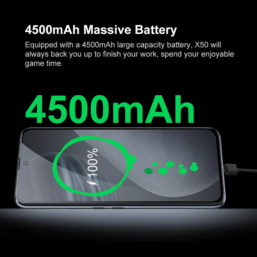 Cubot X50 Smartphone 8GB RAM 64MP Quad Camera 6.67" FHD+ Screen 32MP Selfie NFC Global 4G LTE 128GB ROM Mobile Phone 4500mAh OTG