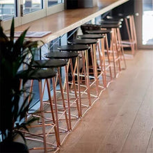 将图片加载到图库查看器,Custom Nordic Solid Wood Triangle Bar Stools Creative Bar Chairs Lounge Chairs Bar Stools Bar Table Chairs High Chairs Stools