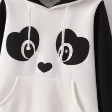 將圖片載入圖庫檢視器 Cute Panda Hoodie Sweater Women Pullover Female Lovely Panda Print Sweater Ladies Autumn Hoodies Pull Femme