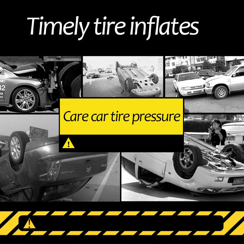 DC 12V Car Air Compressor Pump Electric Tire Inflatable Portable Auto Car Tire Inflator for Car Motorcycle LED Light Tire Pump