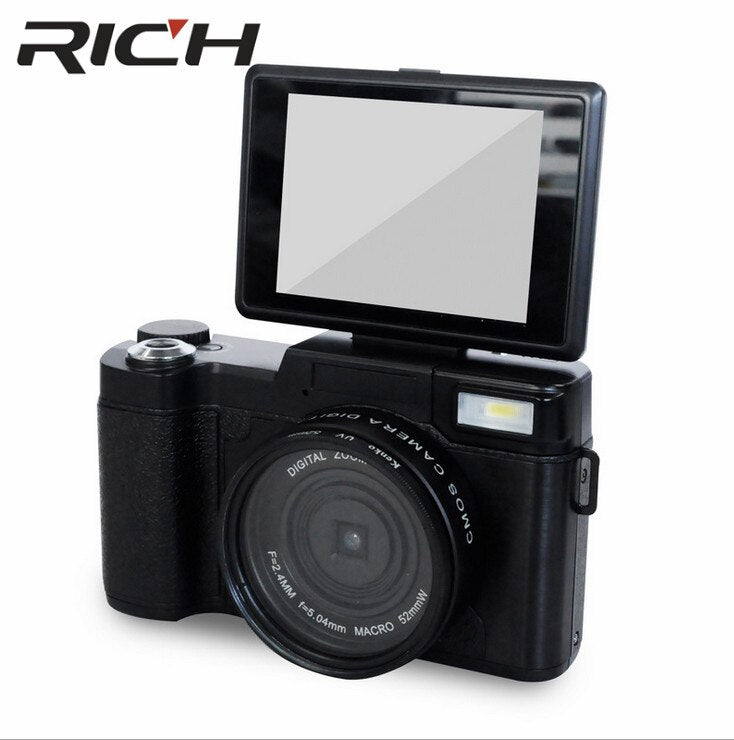 RICH 10pcs/lot p1 Digital Camera 1080P 15fps Full HD 24MP D 3.0inch Rotatable LCD Screen Video Camcorder Wide Angle Lens Cameras