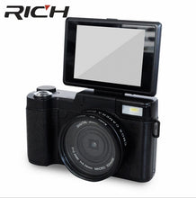 Cargar imagen en el visor de la galería, RICH 10pcs/lot p1 Digital Camera 1080P 15fps Full HD 24MP D 3.0inch Rotatable LCD Screen Video Camcorder Wide Angle Lens Cameras