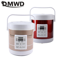 Load image into Gallery viewer, DMWD 12V 24V Mini Rice Cooker 1.6L car trucks electric soup porridge cooking machine food steamer warmer fast heating lunch box