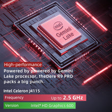 Charger l'image dans la galerie, Dere R9 PRO 15.6 inch Laptop 12GB RAM 256GB ROM SSD Notebook Windows 10 pro Laptop Intel Celeron N5100 Computer PC Portable