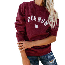 將圖片載入圖庫檢視器 Drop Shipping DOG MOM Women's Long Sleeve Sweater Casual Tops Female Autumn Clothes Feminina Sweatshirts