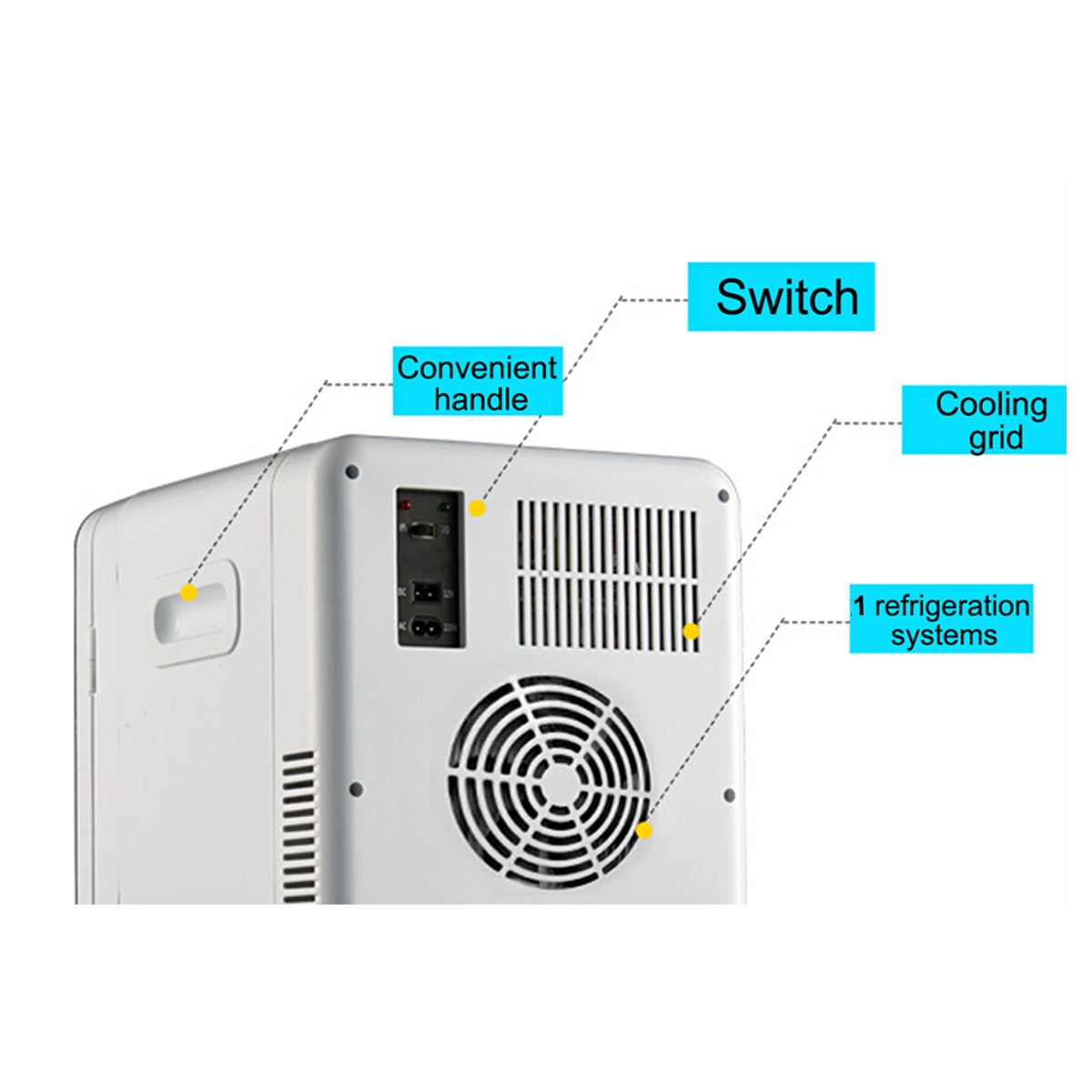 Dual-Use 20L Home Car Use Refrigerators Ultra Quiet Low Noise Car Mini Refrigerators Freezer Cooling Heating Box Fridge cool
