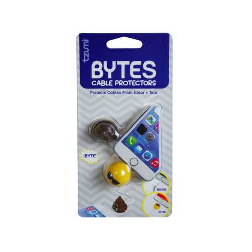 Cord BYTES 2 Pack Assorted Emoticon Cord Protectors ( Case of 48 )