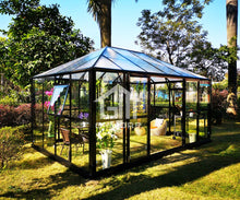Cargar imagen en el visor de la galería, Easy DIY Polycarbonate Conservatory Garden Room Prefabricated House 10' X 15' feet. Prefabricated House