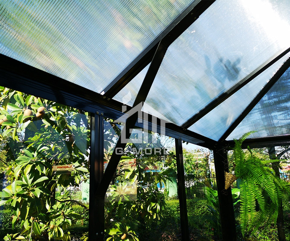 Easy DIY Polycarbonate Conservatory Garden Room Prefabricated House 10' X 15' feet. Prefabricated House