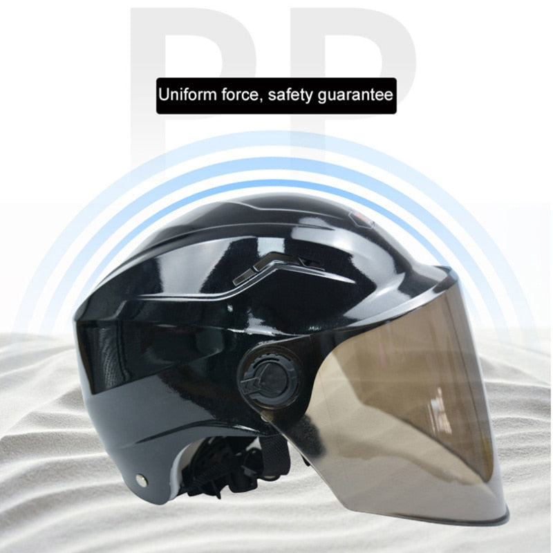 Electric Bike Motorcycle Helmet Super Light Sunscreen Half-covered Electric Bicycle Helmet Summer Scooter MTB Moto Riding Helmet