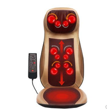 Cargar imagen en el visor de la galería, Electric Heating Vibrating Shiatsu Massage Cushion Car Home Office Full Body Massager Chair Seat Neck Lumbar Waist Relax Mat