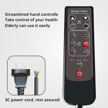Cargar imagen en el visor de la galería, Electric Heating Vibrating Shiatsu Massage Cushion Car Home Office Full Body Massager Chair Seat Neck Lumbar Waist Relax Mat
