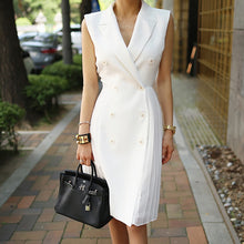 将图片加载到图库查看器,Elegant Wear to Work vestidos Business Party Bodycon Office Lady Women pleated Dress