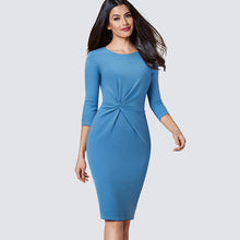 将图片加载到图库查看器,Elegant Work Business Sheath Pencil Office Lady Dress Fancy Autumn Bodycon Formal Career Dress HB476