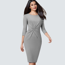 将图片加载到图库查看器,Elegant Work Business Sheath Pencil Office Lady Dress Fancy Autumn Bodycon Formal Career Dress HB476