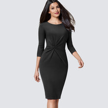 将图片加载到图库查看器,Elegant Work Business Sheath Pencil Office Lady Dress Fancy Autumn Bodycon Formal Career Dress HB476