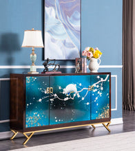 将图片加载到图库查看器,Porch Cabinet, Homestay Light Luxury Stainless Steel Furniture Living Room. Storage Cabinet