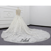 Load image into Gallery viewer, Eslieb Nude tulle Lace beads Ball Gown wedding dress 2020 shining wedding dress vestido de Noiva
