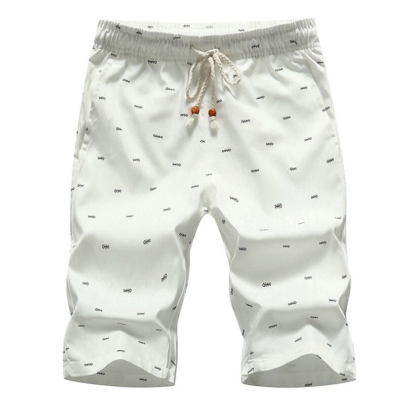 FGKKS Fashion Brand Men Shorts 2020 Summer Male Breathable Fish Bones Printing Shorts Male Casual Bermuda Short