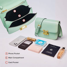 Load image into Gallery viewer, FOXER Original Fashion Ladies Split Leather Shoulder Bag High Quality Messenger Bag Candy Color Clamshell Small Square Bag Woman