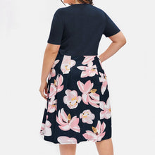 Charger l'image dans la galerie, FREE OSTRICH Plus Size 5XL Women Flower Print Plus Size Midi A Line Dress Mini Dress Shirt Dress summer dress Elegant vestidos