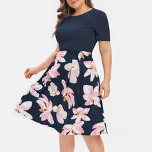 Charger l'image dans la galerie, FREE OSTRICH Plus Size 5XL Women Flower Print Plus Size Midi A Line Dress Mini Dress Shirt Dress summer dress Elegant vestidos