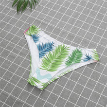 将图片加载到图库查看器,Family Matching Swimwear Mother Daughter Two Piece Bikini 2019 Grass Printed One Piece Bodysuits Swimsuits Mom Kids Bathing Suit