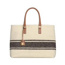 Load image into Gallery viewer, Fashion 2021 New Women's Canvas Weave Letter Embroidery Printed Splices Ornaments Handbag Female Shopping Beach Tote Bags Purses