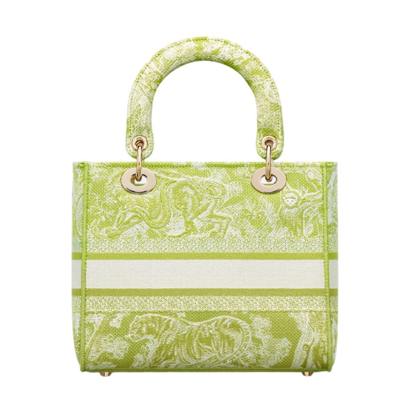 Fashion Women's Letter Embroided Pattern Splices Metal Accessories Shoulder Crossbody Bags Female Top Handle Bag Handbag Purses