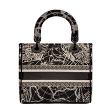 Load image into Gallery viewer, Fashion Women's Letter Embroided Pattern Splices Metal Accessories Shoulder Crossbody Bags Female Top Handle Bag Handbag Purses