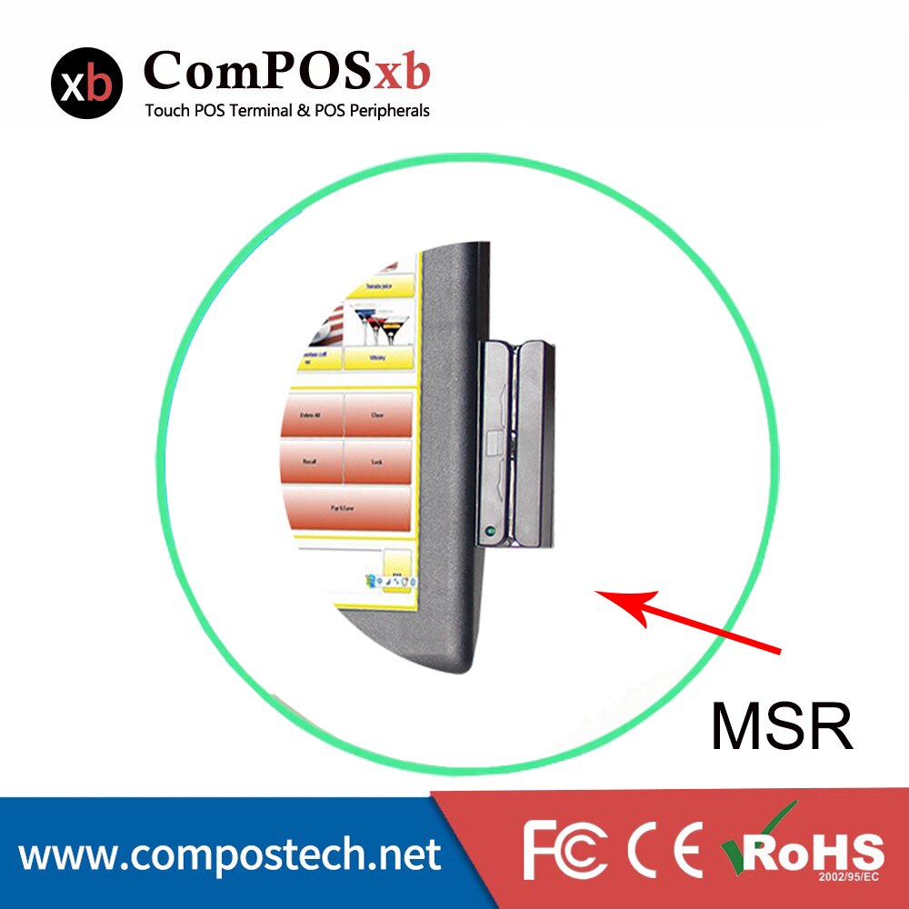 Compostech LCD Touch Screen 15'' Truth Flat POS Terminal Price POS System epos