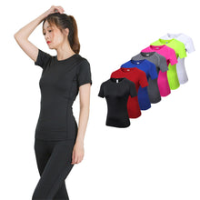 將圖片載入圖庫檢視器 Fitness Women's Shirts Quick Drying T Shirt Elastic Yoga Sport Tights Gym Running Tops Short Sleeve Tees Blouses Jersey camisole