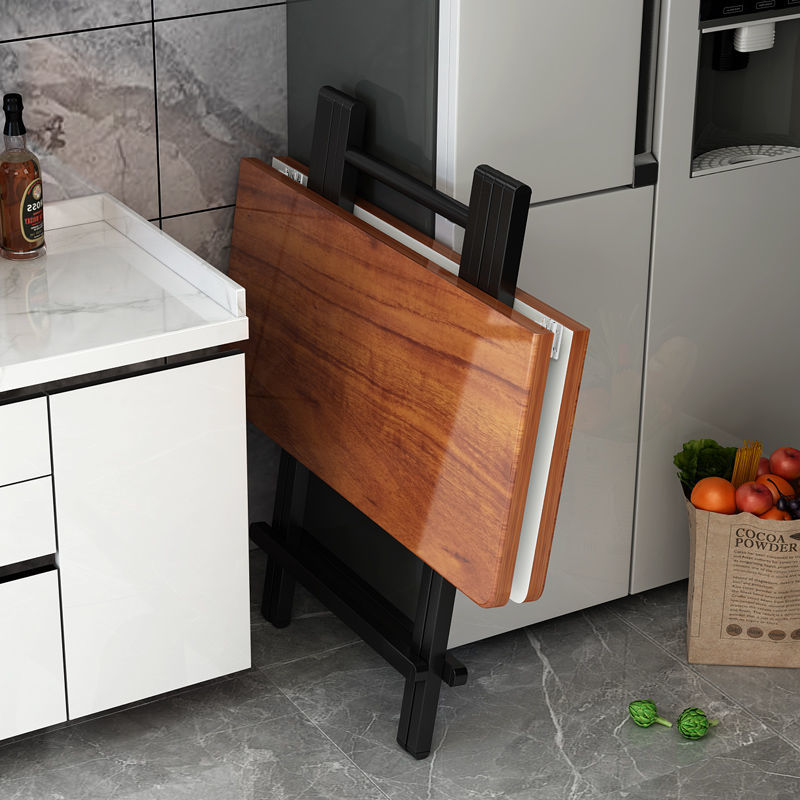 Folding Table Modern Simplicity Wood Grain Breakfast Table Kitchen Furniture Portable Outdoor Small Square Table Balcony Table