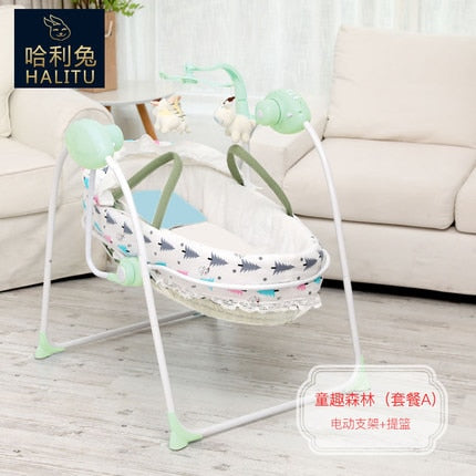 Free Rocking Seat Newborn Baby Shaker Swing Bed Sleeping Crib Primi Electric Cradle
