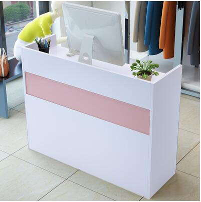 Modern Minimalist Small Clothing Store Cash Register Supermarket Hotel Retail Reception Computer Bar Counter