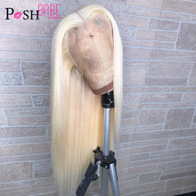 Load image into Gallery viewer, Full Lace Human Hair Wigs 613 Blonde Remy 8 - 28 inch Long Brazilian Straight Pre Plucked Glueless Full Lace Wig with Baby Hair