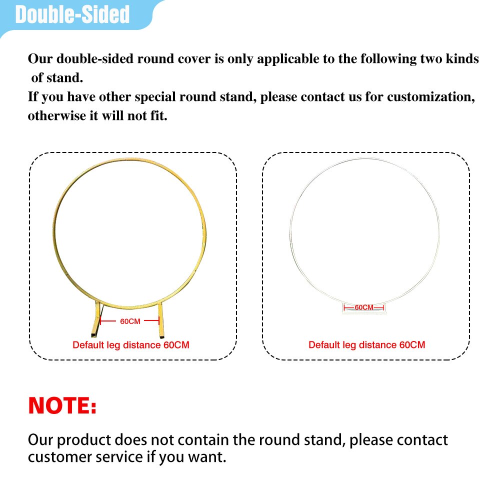 Funnytree custom pure white round background DIY wedding birthday party decor backdrop cover photobooth photocall