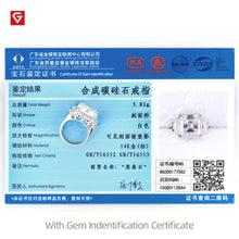 将图片加载到图库查看器,GIGAJEWE Total 9.76ct 12.0mm Moissanite D VVS1 Asscher Cut Customized 14K White Gold Ring Jewelry Woman Girlfriend Gift Jewellery