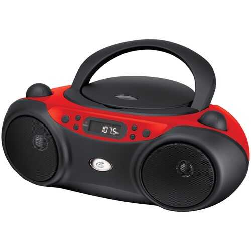 GPX BC232R Sporty CD & Radio Boom Box (Red)